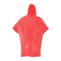 Safety Works 1Sz Red Economy Poncho 49900